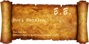 Bori Bettina névjegykártya