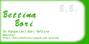 bettina bori business card